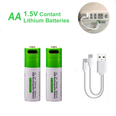 1.5V Type-C No.5 double A lithium ion USB rechargeable AA battery